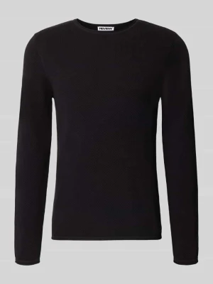 Sweter o kroju slim fit z czystej bawełny REVIEW Czarny