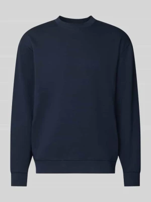 sweter o kroju slim fit z czystej bawełny 'TOM' Selected Granatowy