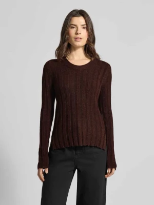 Sweter o kroju slim fit z dzianiny z dodatkiem wełny model ‘Polmi’ Opus