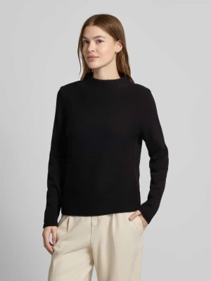 Sweter o kroju slim fit z dzianiny z wysokiej jakości bawełny z drobnym ściegiem lewym Marc O'Polo