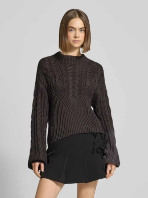 Sweter o kroju slim fit z efektem dzianiny model ‘Haysa’ Noisy May