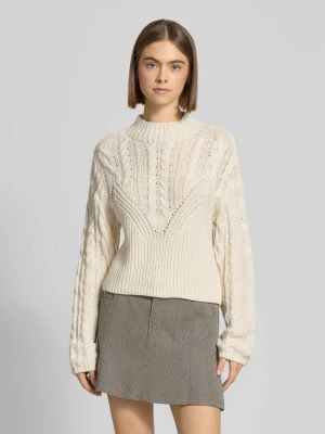 Sweter o kroju slim fit z efektem dzianiny model ‘Haysa’ Noisy May