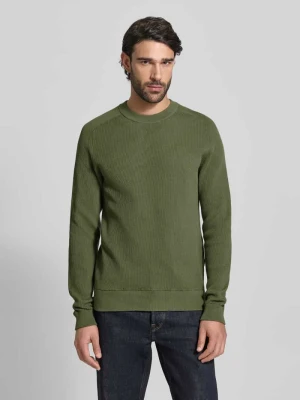 Sweter w dzianinowym wyglądzie, krój slim fit, model 'Nordin' casual friday