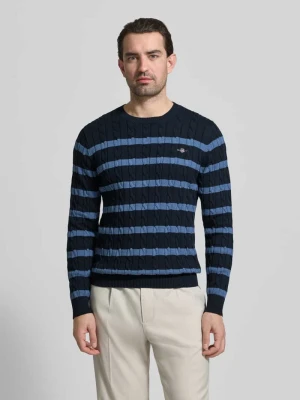 Sweter o kroju slim fit z imitacji dzianiny Gant