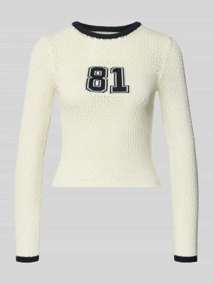 Sweter o kroju slim fit z imitacji dzianiny Guess Jeans