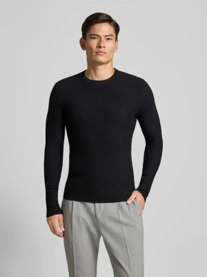 Sweter o kroju slim fit z imitacji dzianiny z mieszanki wiskozy Antony Morato