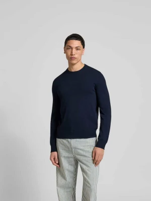 sweter krój slim fit z mieszanki wełny Filippa K Ciemnoniebieski