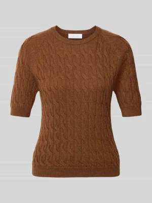 Sweter o kroju slim fit z mieszanki wełny z dodatkiem kaszmiru Rich & Royal Camel