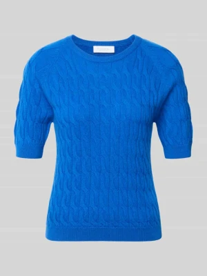 Sweter o kroju slim fit z mieszanki wełny z dodatkiem kaszmiru Rich & Royal Królewski niebieski