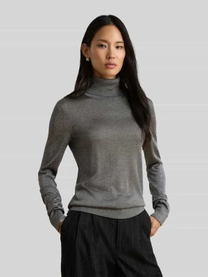 sweter o kroju slim fit z mieszanki wiskozy Lauren Ralph Lauren Srebrny