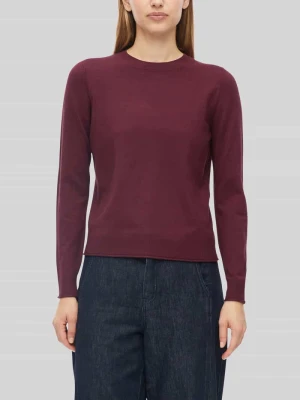 Sweter o kroju slim fit z mieszanki wiskozy s.Oliver Bordowy