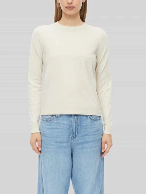 Sweter o kroju slim fit z mieszanki wiskozy s.Oliver Złamany biały
