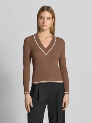 Sweter o kroju slim fit z mieszanki wiskozy w imitacji dzianiny Armani Exchange