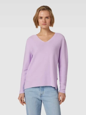 Sweter o luźnym kroju w jednolitym kolorze maerz muenchen