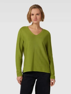 Sweter o luźnym kroju w jednolitym kolorze maerz muenchen