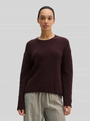 Sweter o luźnym kroju z czystej bawełny Marc O'Polo Ciemnoczerwony