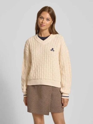 Sweter o luźnym kroju z dzianiny z czystej bawełny model ‘CAARLAS STRUCTURE’ ARMEDANGELS
