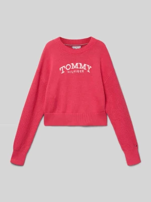 Sweter o luźnym kroju z dzianiny z czystej bawełny Tommy Hilfiger Teens