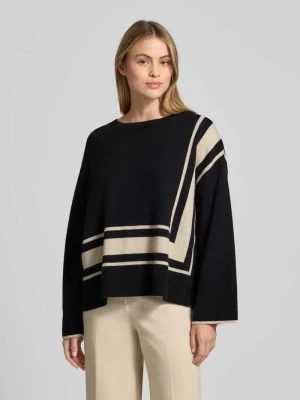 Sweter o luźnym kroju z dzianiny z mieszanki wełny s.Oliver BLACK LABEL