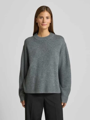 Sweter o luźnym kroju z dzianiny z wełny Jake*s Ciemnoszary melanż