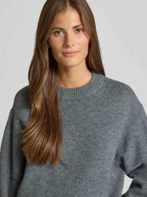 Sweter o luźnym kroju z dzianiny z wełny Jake*s Ciemnoszary melanż