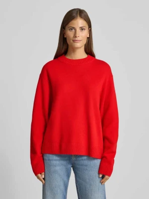Sweter o luźnym kroju z dzianiny z wełny Jake*s Wiśniowy