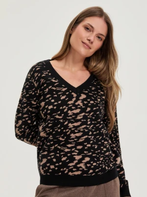 Sweter o prostym fasonie czarny Moodo