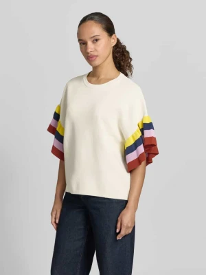 Sweter o pudełkowym kroju z mieszanki wiskozy model 'JANUARY' Essentiel Antwerp Złamany biały