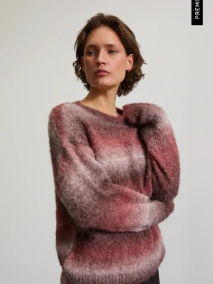 Sweter ombre burgundowy Moodo