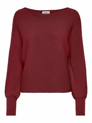 Sweter Only ciemnoczerwony