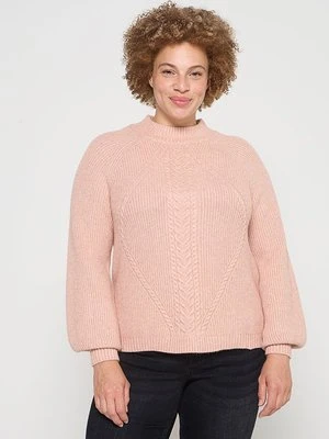 Sweter ONLY Carmakoma jasnoróżowy