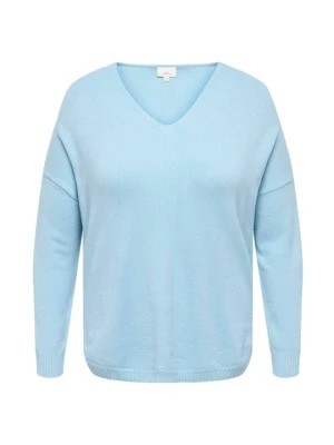 Sweter ONLY Carmakoma jasnoniebieski