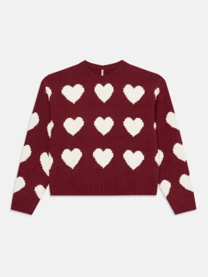Sweter ONLY GIRLS ciemnoczerwony