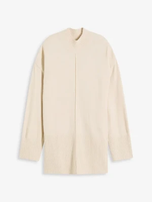 Sweter oversize BonPrix beżowy