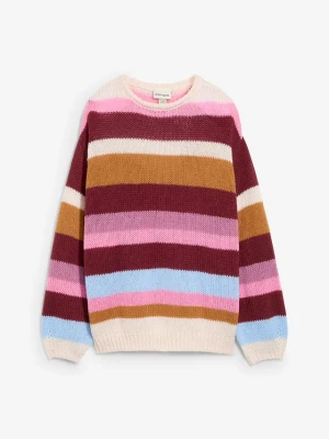 Sweter oversize BonPrix różowy
