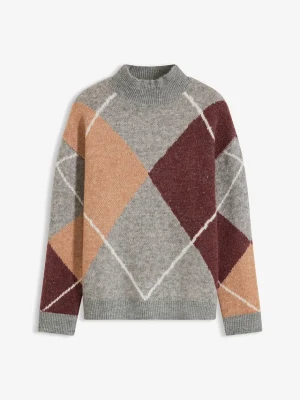 Sweter oversize BonPrix szary