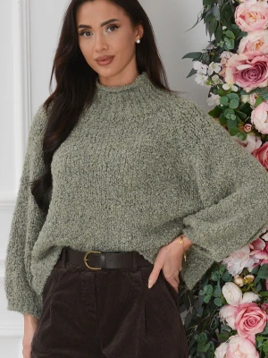 Sweter oversize reglan bukla pistacja Duffy Cocomoda.pl - odzież damska, sukienki, buty, dodatki