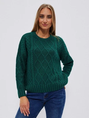 Sweter oversize szmaragdowy Moodo