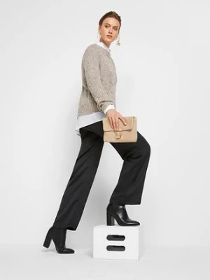 Sweter oversize w warkocze bonprix