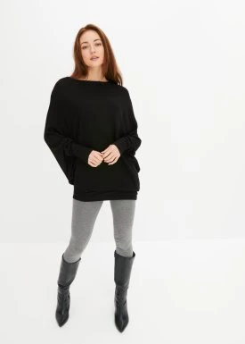 Sweter oversize z asymetrycznym dołem bonprix