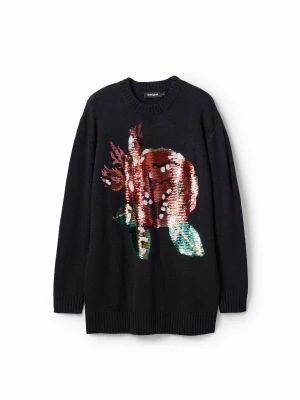 Sweter oversize z cekinami M. Christian Lacroix Desigual