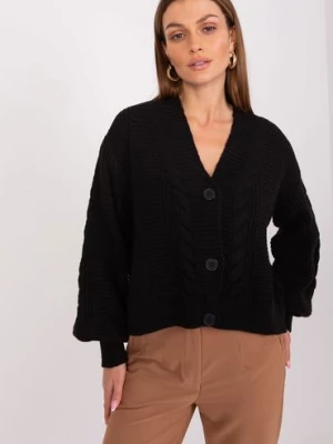 Sweter oversize z domieszką wełny czarny