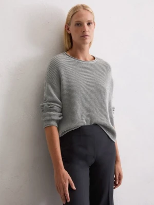 Sweter oversize z dzianiny DfC Marc O'Polo modrá
