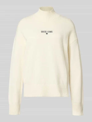 Sweter oversize z dzianiny Guess Écru