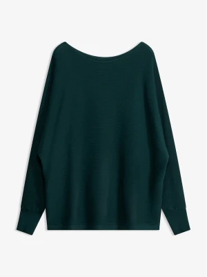 Sweter oversize z kimonowymi rękawami BonPrix zielony