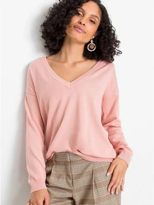 Sweter oversize z mieszanki wiskozy bonprix