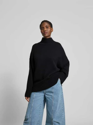 Sweter oversized z domieszką kaszmiru Juvia Czarny