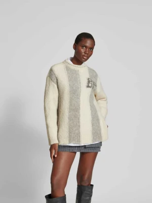 Sweter oversized z mieszanki wełny z alpaki BAUM & PFERDGARTEN Écru