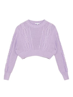 Sweter Patrizia Pepe liliowy