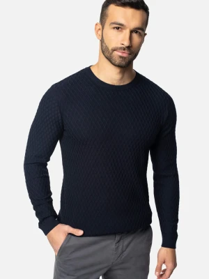 SWETER PELTRE Z OKRĄGŁYM DEKOLTEM GRANAT Recman